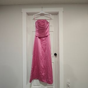 Pink strapless dress